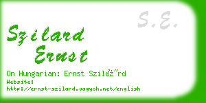 szilard ernst business card